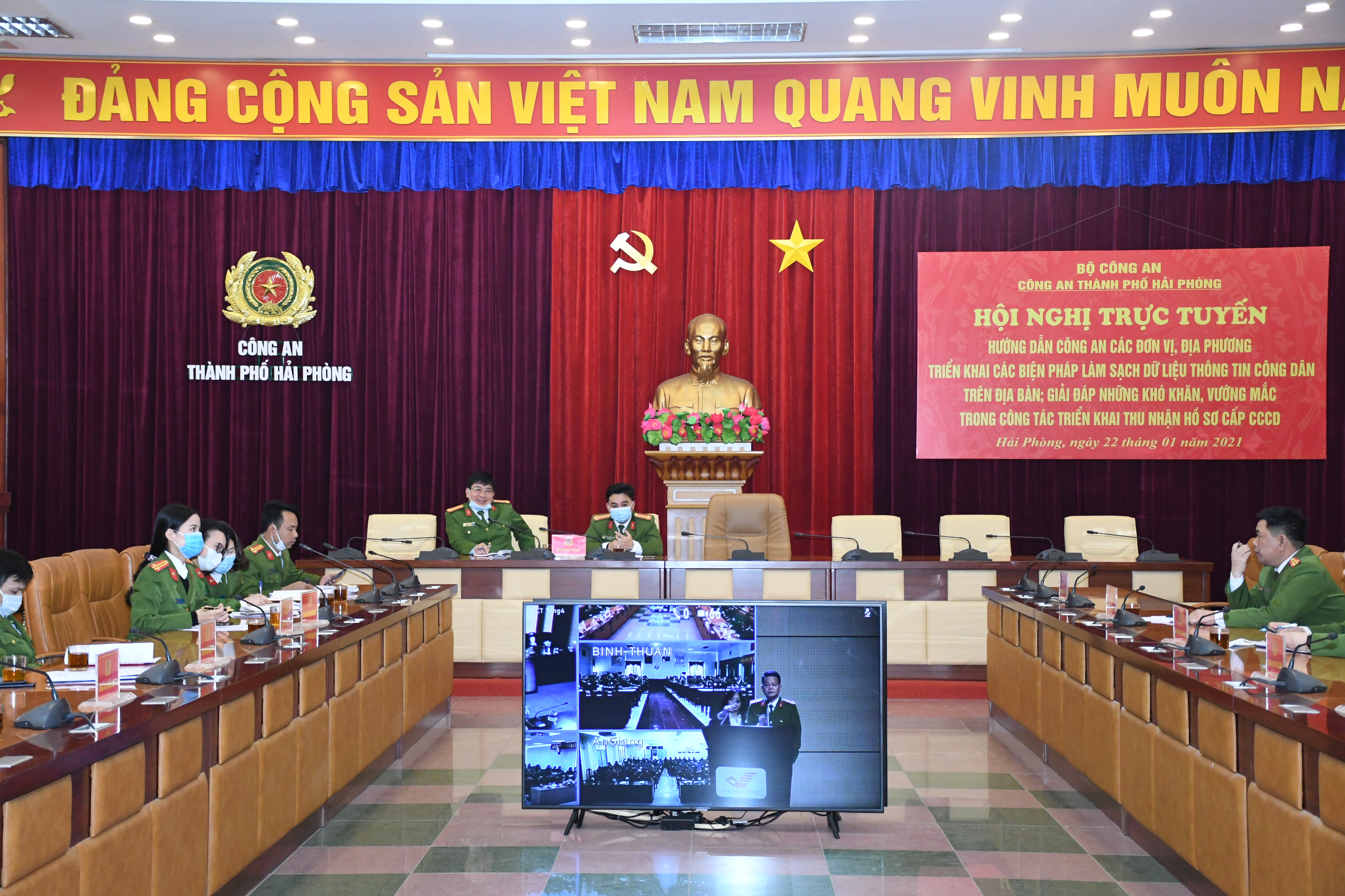 Hội nghị trực tuyến hướng dẫn làm sạch dữ liệu thông tin dân cư